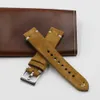 Suede Leather Watch Strap Band 18mm 20mm 22mm 24mm Brown Coffee Watchstrap Handmade Stitching Replacement Wristband H0915