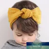 As orelhas das crianças enfeites de cabelo amarra arco headband aro estiramento de algodão headbands acessórios para crianças turbante owc7071