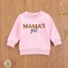 0-3Y Infant Toddler Bébé Enfant Filles Hoodies MAMA'S Fille Lettre Sweats Automne Printemps Vêtements 210515