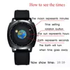 Women's and men's clocks with concept of time creative wristwatches sun earth moon sportsmanship quartz G1022