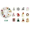12st/Wheel Christmas Metal 3D Jewerly Nail Art Decorations Charms Alloy Glitter Nails paljetter Accessoires Manicure Tool