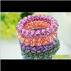 Rubber Bands Jewelry Drop Delivery 2021 100Pcs High Quality Random Color Leopard Star Rings Telephone Wire Cord Tie Girls Elastic Hair Band R