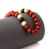 Brins colorés simples pour hommes, nouveaux Bracelets de perles en bois naturel à la mode, bijoux Hip Hop, vente en gros