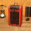 Boîtes-cadeaux d'emballage de boîte à vin rouge en bois Vintage Double porte-bouteille Stockage N58A Wrap