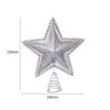 Goud Zilver Glitter Kerstboom Top Sterren voor Kerstmis bomen Ornament Exquisite Iron Art Star Festival Decoration Navidad