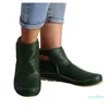 Boots Gladiator Shoes Women's Vintage Leather Flat Waterproof Women In Ankle