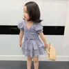 夏の花服セットトップ+ケーキスカート2ピース子供服女の子セット子供服210528