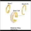 JewelryFashion Design Simples Anillos Anilhas Conjuntos de Anilhas para Mulheres Jóias Versão Coreana Cor De Ouro Punk Hip Hop Wedding Gotas 2021 MTQ