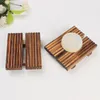 Retro Style Wooden Soap Dishes Tray Holder Storage Box Bath Shower Plate Case Hotel Bathroom Tools