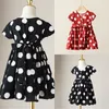 Baby girl robe courte manche dot jobs imprimés vestime vêtements summre classique pour tout-petit robe fille pour enfants 2 à 7 ans 210715