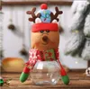 クリスマスキャンディボックスぶら下げ手の子供たちクリエイティブなギフトアイデア透明な子供プラスチック人形瓶収納ボトルサンタバッグ甘い新年ホームパーティーの装飾