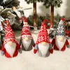 Christmas Lighting Gnome Pendant Santa Plush Doll Decorative Xmas Tree Hanging Ornament Indoor Party Favor PHJK2111