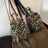 Moda vintage leopardo pequena mochila para mulheres designer de luxo inverno garotas moda estudantes escola back blocos ombro fêmea Y1105