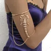 Bangle Gothic Metal Gold Silver Scorpion Bovenarm Ring Armband Hand Sieraden Voor Meisje Halloween Ronde Manchet Armlet Armband