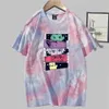 Hunter X Hunter Short Sleeve Tie Dye Anime Hip Hop Male and Female Anime T-shirt Y0809