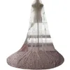 Beautiful Beading Wedding Veils Appliques Lace with Comb Bridal for Girls Cathedral Luxury Long Chapel Length Beaded