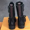 Metropolis Ranger Woman Combat Boots Projektanci Martin Kostka Calfskin Skóra i płótno Buty Duży rozmiar 35-42