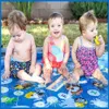 Verão Ao ar livre pulverizador de água almofada PVC PVC Brinquedos de água de pulverização para crianças brincam de água Mat Mat Jogos Beach Lawn Sprinkler Pads 210724