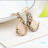 Set Elegant Women Peacock Crystal Rhinestone Pendant Necklace Earrings Jewelry For Women Fashion hanging chain Craft necklace