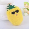 Keychains Fashion Cute Plush Fruit Key Chains Creative Glasses ananas CAR Keychain vrouwelijke tassen hangteken accessoires meisje cadeau2639