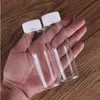 15 stycken 90ml 37 * 120mm Glasflaskor med vita plastkåpor Spice Container Candy Jars Vial DIY Craft for Wedding Gift Goods