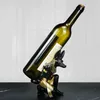 Northeuins Resin Anubis God Wine Rack Beeldjes Moderne Egypte Dog Miniaturen Standbeelden Dierlijke Interieur Thuis Bureau Decor Sculptuur 211105