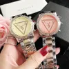 Zegarek na rękę Wristwatches Watches Diamond Diamond Crystal Triangle Znak zapytania styl stalowy zespół kwarcowy zegarek GS 46