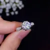 Vintage Flower Solid 925 Sterling Silver 2CT Diamond Rings Finger Luxury Engagement Wedding Eternal Band RING Pour Femmes Bijoux