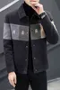 Vinterullblandningar Jacka Män Korta Casual Business Trench Coat Slim Stitching Windbreaker Social Streetwear Overcoat 211119
