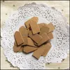 Tags Price Card Jewelry Packaging Display 500Pcs Diy Lace Scallop Head Label Lage Kraft Paper Tags Brown Wedding Note Blank Hang Tag Chri