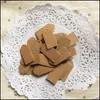 علامات بطاقة السعر مجوهرات التعبئة والتغليف عرض 500pcs دانتيل دانتيل الأسقلوب تسمية Lage Kraft Paper Tags