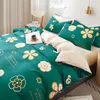 Housse de couette confortable Polyester/coton Literie Textile Housse de couette fine Maison Fournitures de lit double Comprend 2 taies d'oreiller F0488 210420