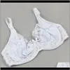 Underkläder Apparel Drop Leverans 2021 Kvinnor Ultra Thin Plus Size Bras Full täckning Sexig Soft Underwire Brassiere No-Foam BH 36E 38E 40D