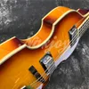 4 Strings Hofner McCartney H500 / 1-CT Çağdaş BB2 Keman Gitar Tütün Sunburst Elektrik Bas Alev Akçaağaç Yukarı Geri, 2 511b Zımba Pickups