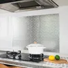 Наклейки на стенах Самострадальная кухня Нефтяная и водонепроницаемая алюминиевая фольга плита кабинета DIY
