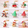 Novo Natal Enamel Metal Chaveiros Luxuoso Strass Snowman Santa Claus Christmas Tree Key Chaveiro Jóias Presentes G1019