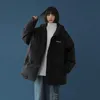 Mulheres para baixo parkas jaqueta de inverno mulheres roxo algodão sólido acolchoado pão curto harajuku estilo faculdade estilo quente rua bolha casaco