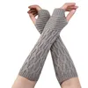 Fingerlose Handschuhe 5 Farben Herbst Winter Women Mode Armwärmer wärmer Strickwolle Lange weibliche Fäustling #1123 A2 #