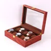 Watch Boxes & Cases Luxury Wooden Box Case Holder Stand Casket Display Storage Organizer 12 Seats Square Buckle Lock Present Cabin2485