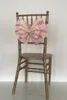 2021 W magazynach Różne kolory Krzesło ślubne Pokrywy Eleganckie Kryształy Pióro Bow Satin Vintage Krzesła Sashes Dekoracje Spódnice ZJ020