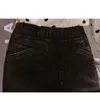 Mulheres Lápis Calças Denim Skinny Rasgado Gordura Plus Size Longo Soft Cintura Alta Calças De Calça Calças Mulheres Sólida Slim 7749 50 210417