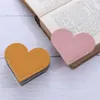 Bookmark 1pc Mini Vintage Candy Color Leather Love Heart Boek Pagina Clip Corner Protective Cover Marker