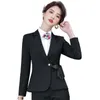 Professional Women's Suits Office Pants Two-piece Autumn Casual Ladies Jacket Female Work Clothes Interview Outfit 210527