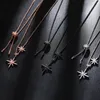 Mode Inlaid Zirkoon Dubbele Meteor Hanger Elegante Dames David Star Sleutelbeen Ketting Ketting Collares ZK30