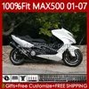 Molde de Injeção para Yamaha T-Max500 TMAX-500 Max-500 109No.23 Tmax Max 500 Tmax500 T Max500 01 02 03 04 05 06 07 XP500 2001 2006 2007 2007 Fairing Gloss Branco