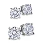 Stud Grote CZ-oorbellen Mode 925 sterling zilver Briljant geslepen zirkonia 5 mm 6 mm 7 mm 8 mm6384127