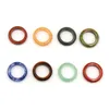 Solid Color Natural Crystal Stone Band Rings For Women Men Fashion Party Club Decor Yoga Energy Jewelry