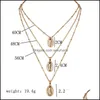 Pendant Necklaces & Pendants Jewelry Personality Alloy Shell Mti-Layer Necklace For Women Christmas Gift Clothes Aessories Link Chain Metal