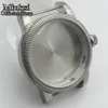 Cassa dell'orologio in acciaio inossidabile argento da 46 mm adatta ETA 6497 6498, movimento Sea gull ST3600