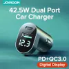 Joyroom 42.5W Car Mini USB Fast With QC 3.0 PD3.0 Quick Charge Type C PD Charger For iPhone 12 Huawei Redmi